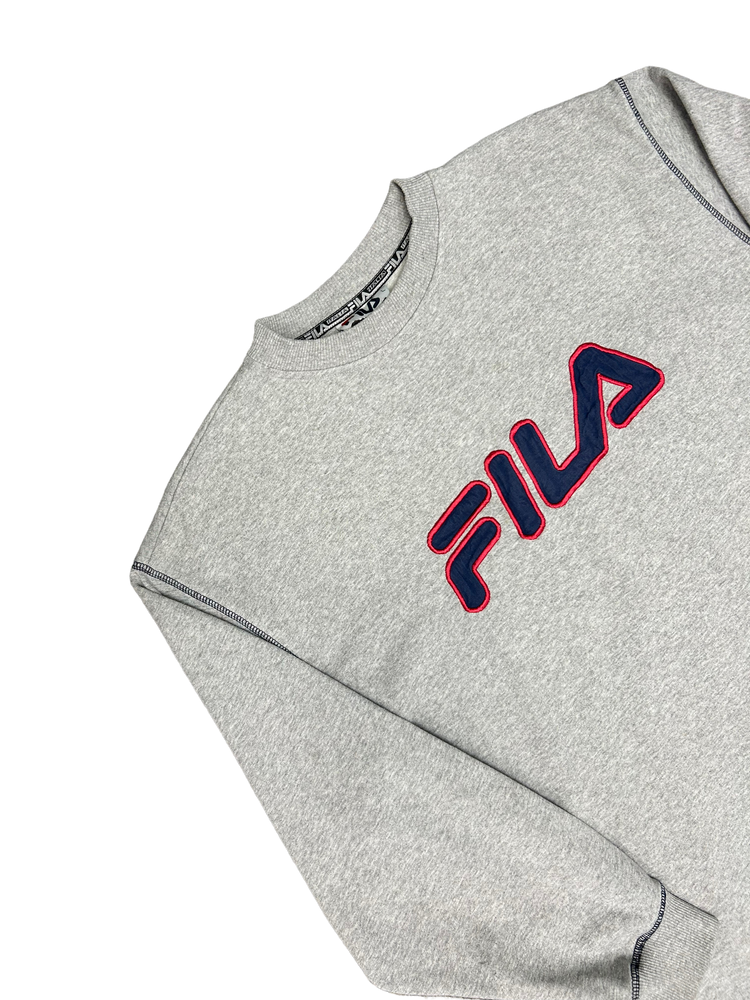 
                
                    Load image into Gallery viewer, Fila Vintage Spellout Sweatshirt L
                
            