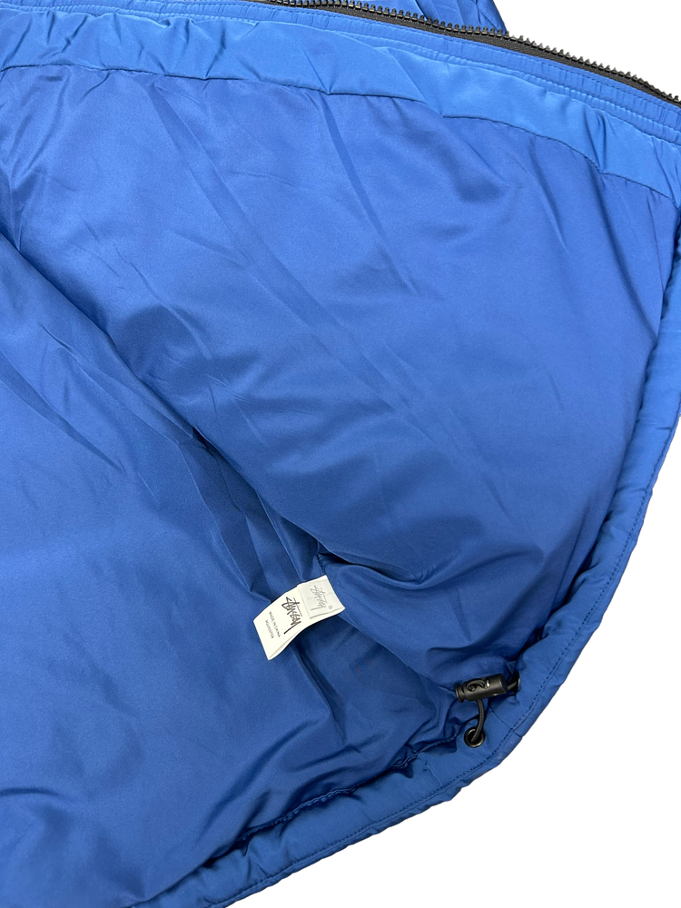 
                
                    Load image into Gallery viewer, Stussy Royal Blue Aurora Puffer Jacket L
                
            