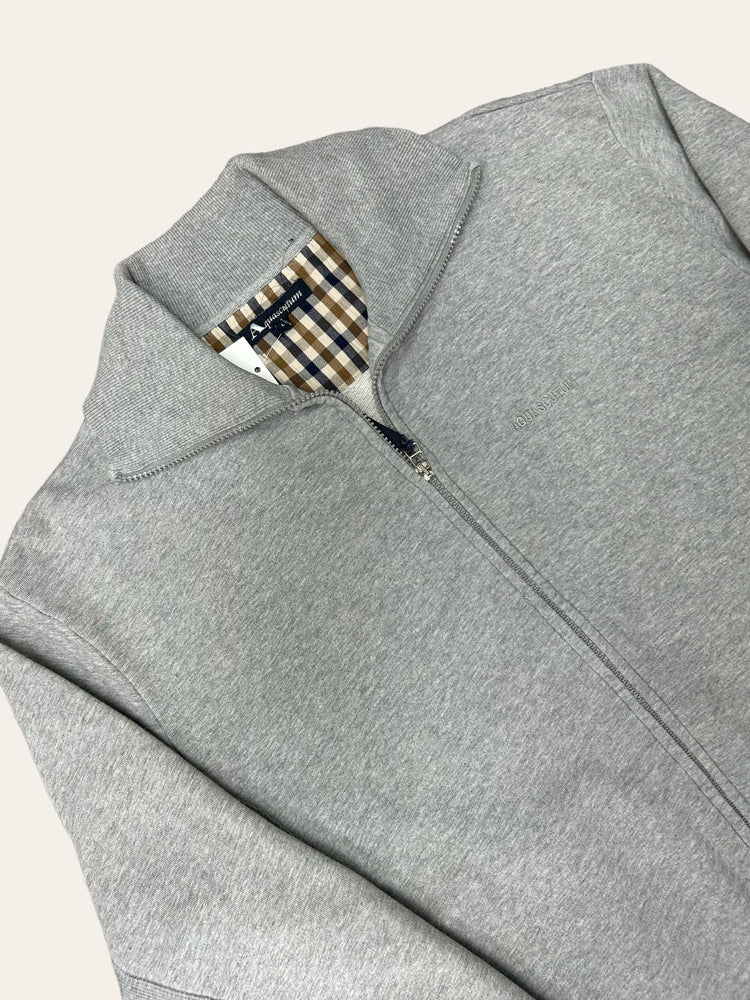 
                
                    Load image into Gallery viewer, Aquascutum Grey Vintage Zip Up L
                
            