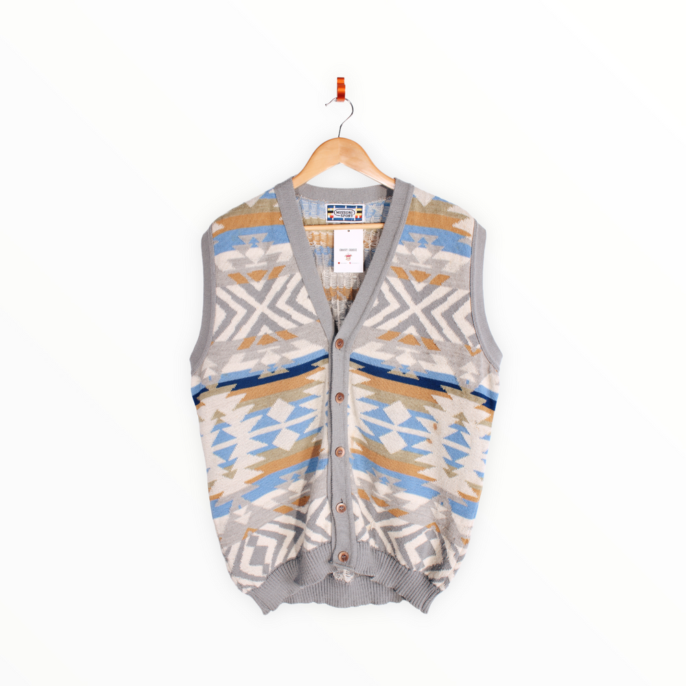 Missoni Knitted Button Up Vest XL