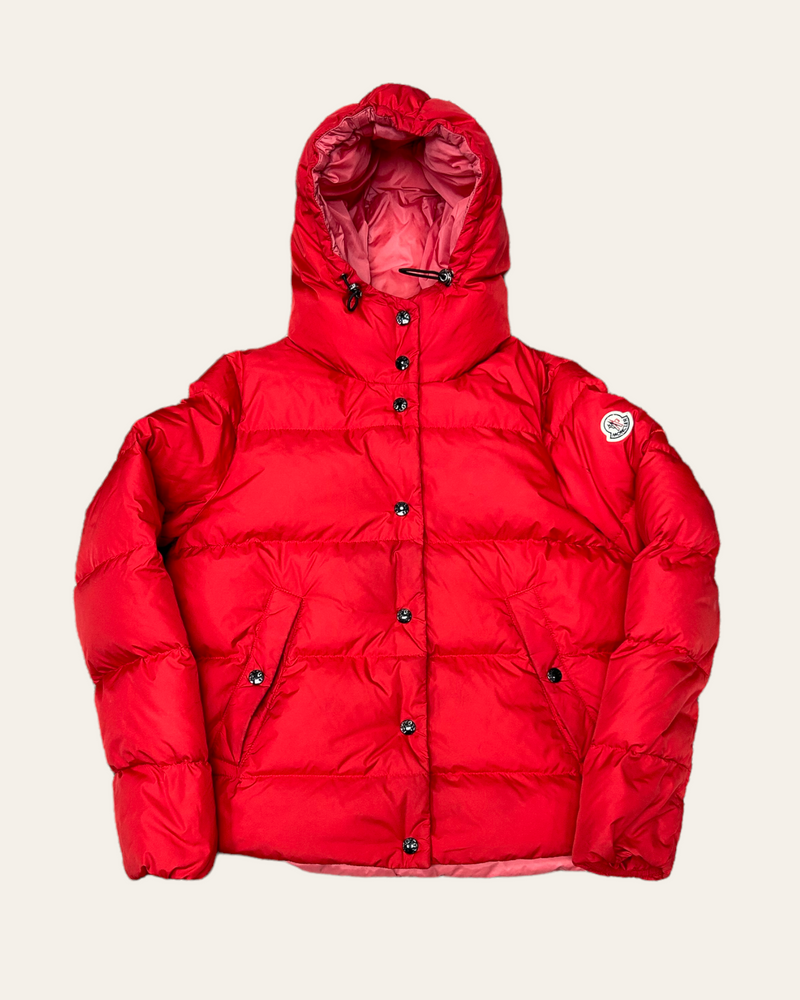 Moncler Red Down Womans Lena Jacket 8 10 Groovy Garage