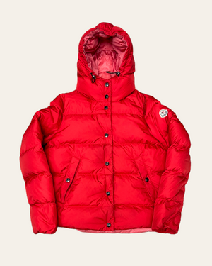 Moncler Red Down Womans Lena Jacket 8 10 Groovy Garage