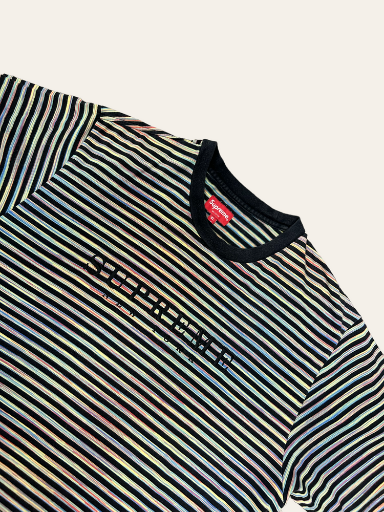 Supreme static cheap stripe tee